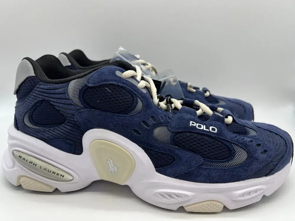 Polo Ralph Lauren Modern Trainer 100 Navy/White Size 11 NEW